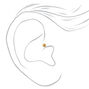 Boucles d&#39;oreilles pour piercing daith &eacute;toile et triangle 1,2&nbsp;mm couleur dor&eacute;e - Lot de 5,