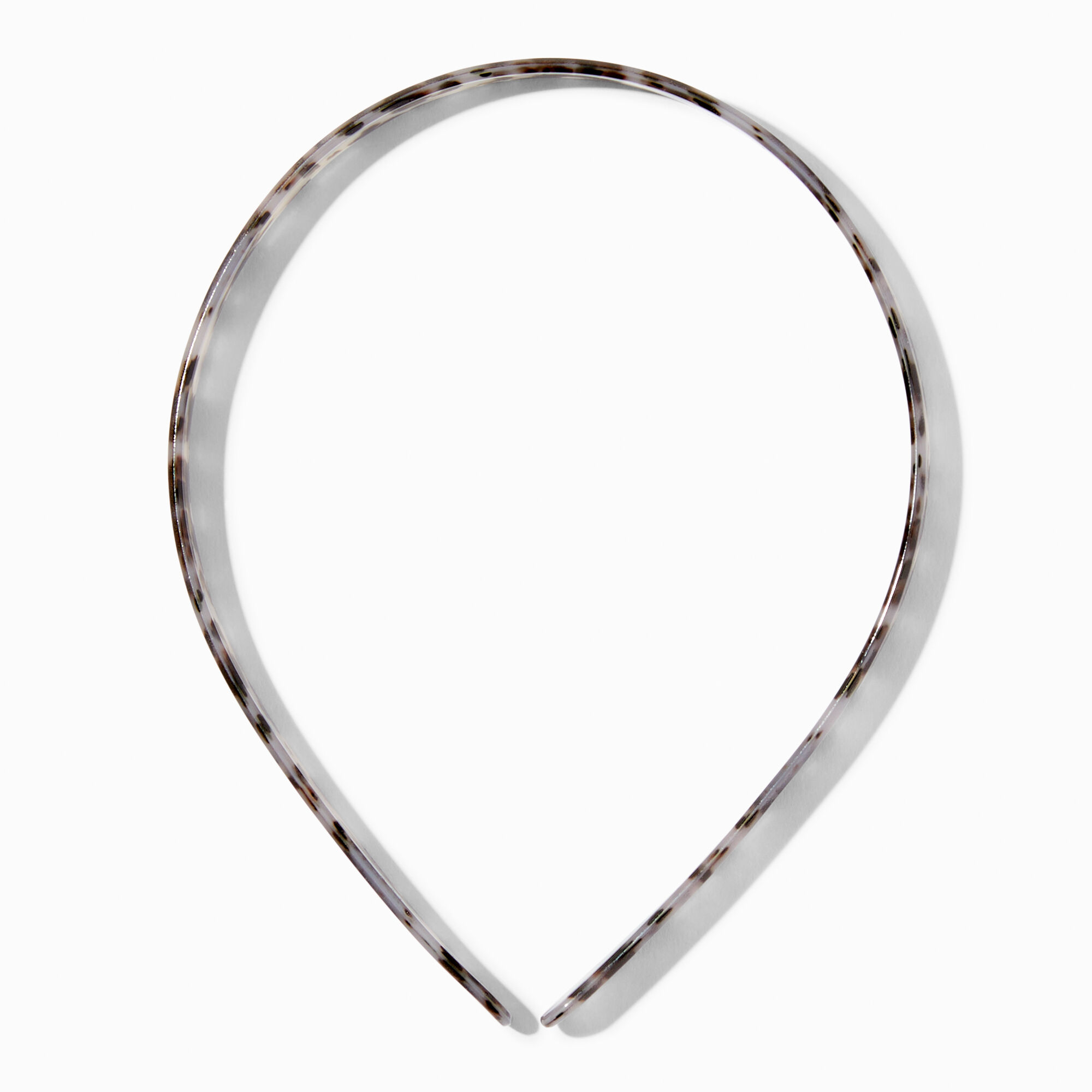 Grey Tortoiseshell Acrylic Headband,