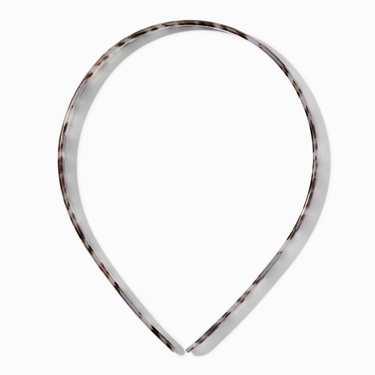 Grey Tortoiseshell Acrylic Headband,