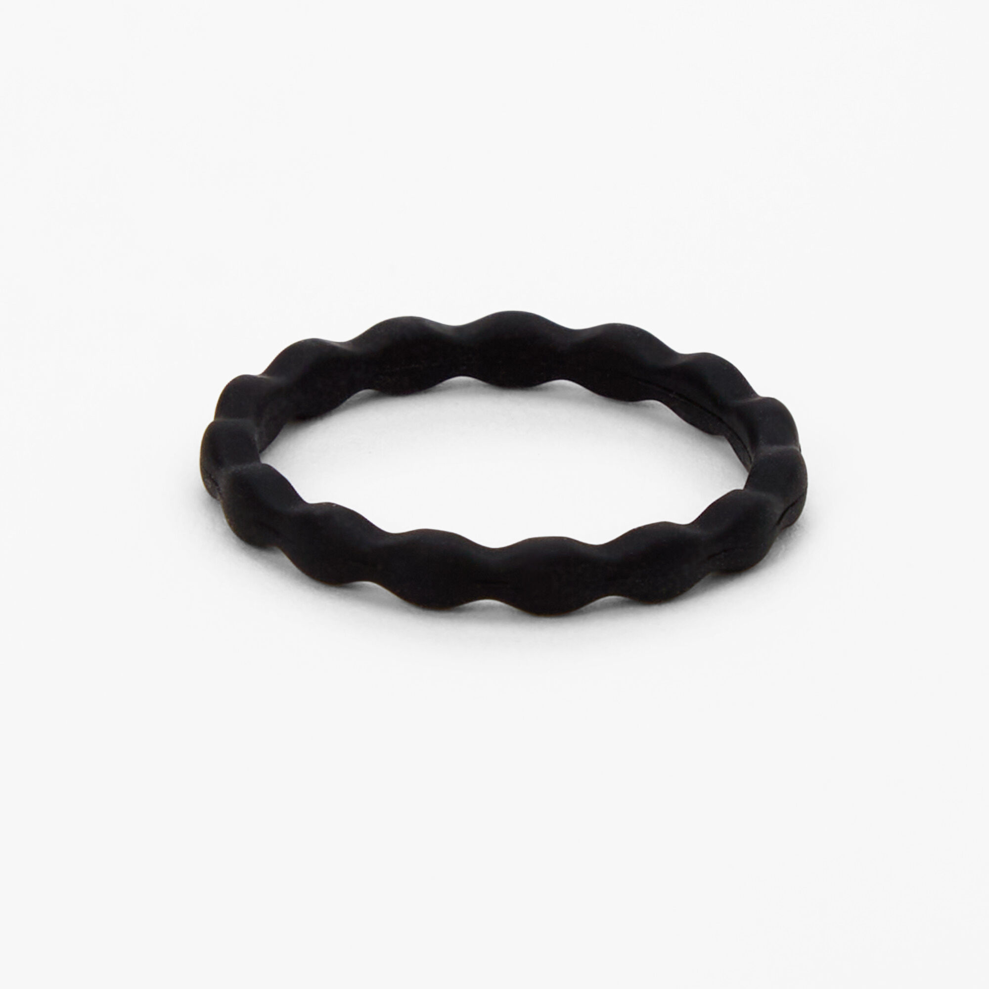Silicone Braided Ring Black