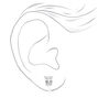 Silver Owl Cubic Zirconia Clip-On Earrings,