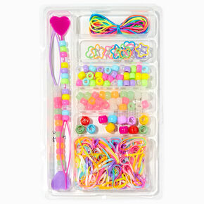 Multicolor DIY Beaded Elastic Hair Tie Set,