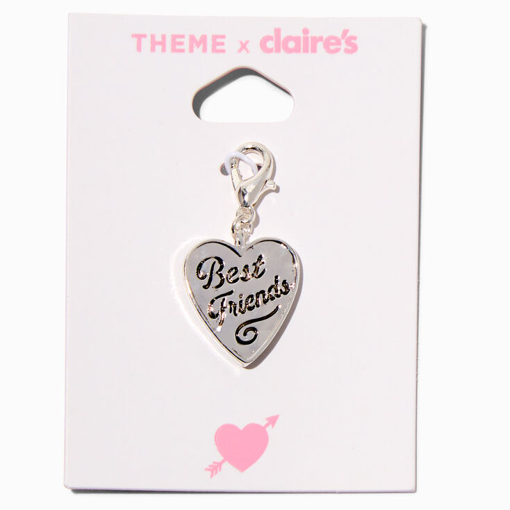 T H E M E x Claire&#39;s Silver-tone Best Friends Heart Charm,