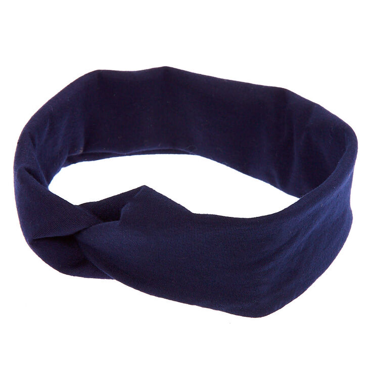 Claire's Large bandeau en jersey bleu marine