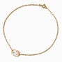 Hello Kitty&reg; Gold-tone Sterling Silver Face Anklet,
