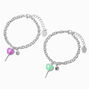Best Friends Glow in the Dark Lollipop Heart Charm Bracelets - 2 Pack,