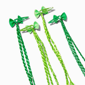 St. Patrick&#39;s Day Braided Faux Hair Snap Clips - 6 Pack,