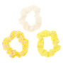 Claire&#39;s Club Small Striped Hair Scrunchies - Yellow, 3 Pack,