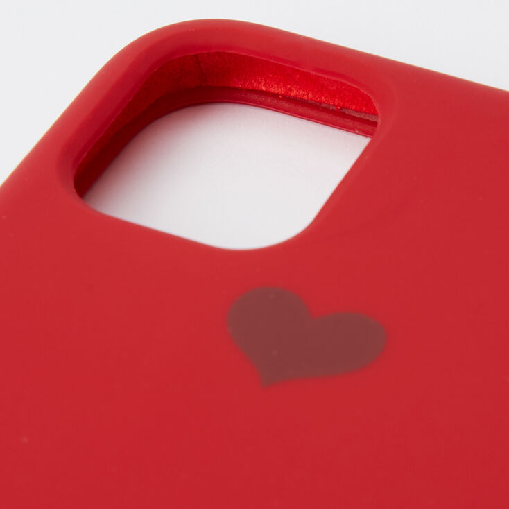 Coque de portable rouge avec c&oelig;ur - Compatible avec iPhone&reg;&nbsp;11,