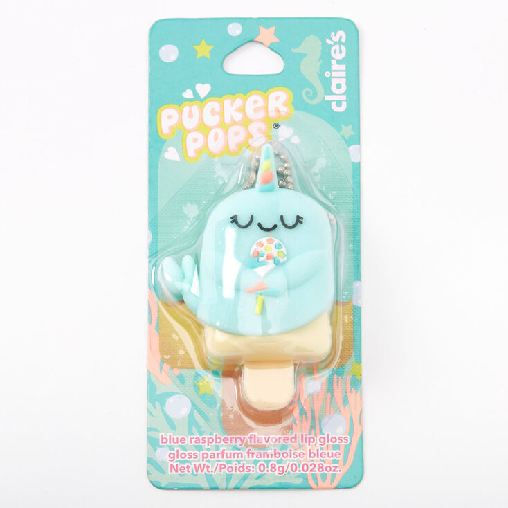 Pucker Pops&reg; Narwhal Lip Gloss - Blue Raspberry,