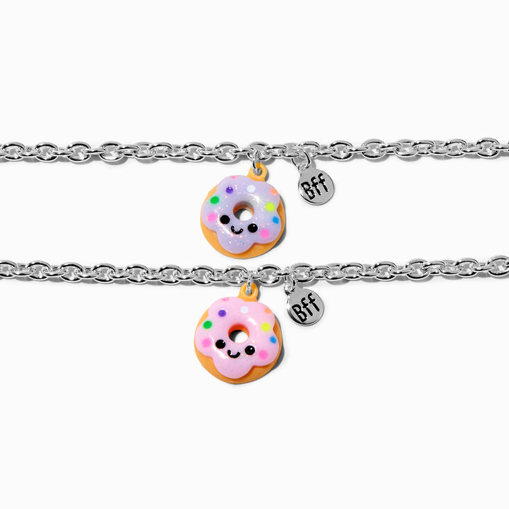 Best Friends Happy Donut Curb Chain Bracelets - 2 Pack,