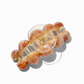 Marbleized Brown Medium Hair Claw,
