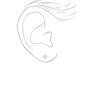 Rose Gold Cubic Zirconia Round Magnetic Stud Earrings - 2MM,