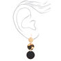 Gold 2&quot; Resin Tortoiseshell Disc Drop Earrings,