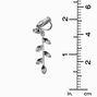 Silver-tone Crystal Vine 1.5&quot; Clip-On Drop Earrings,