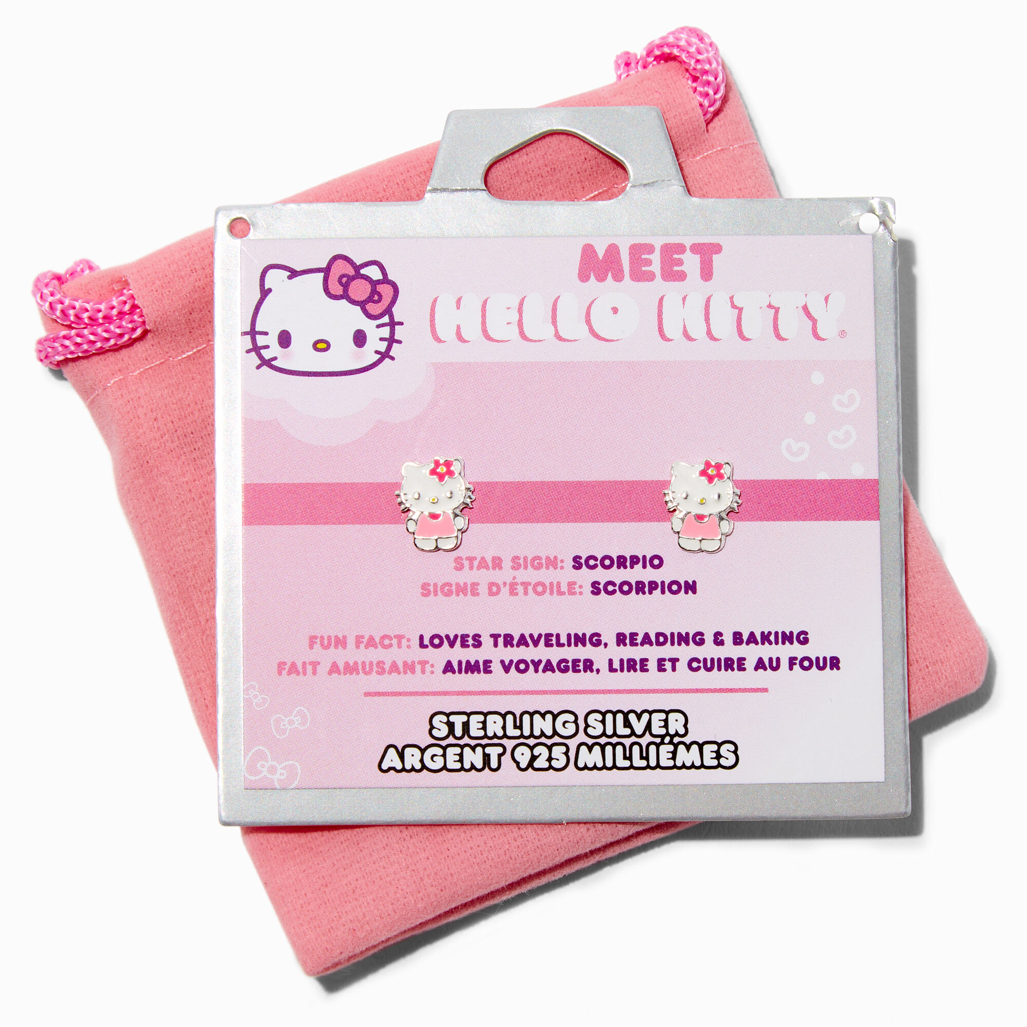 Sterling Silver Hello Kitty and Friends Enamel Stud Earrings