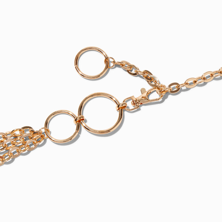 Gold-tone Triple Chain-Link Belt