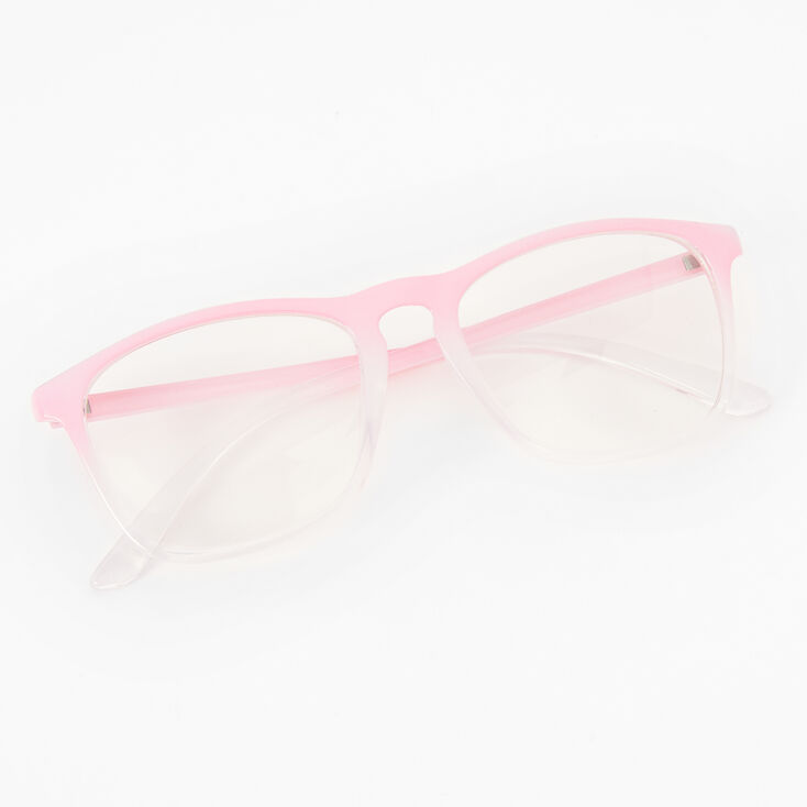 Ombre Clear Glass Frames- Light Pink,