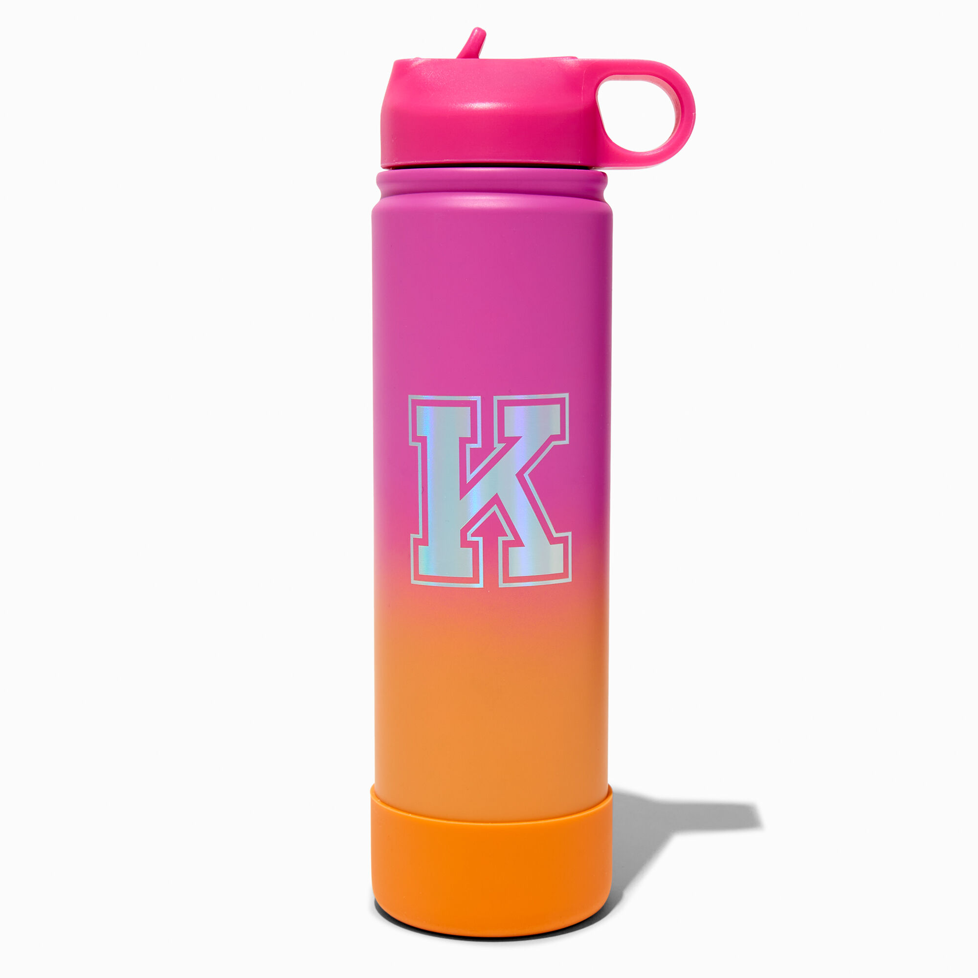 Varsity Initial Stainless Steel Water Bottle - K,