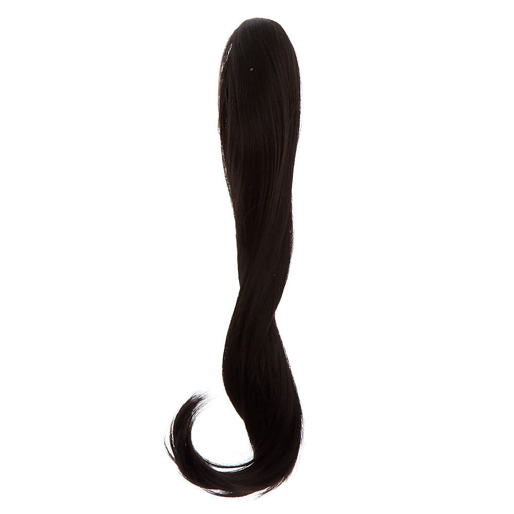 Extra Long Faux Hair Extensions Ponytail Claw Black