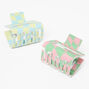 Pastel Checks Rectangle Hair Claws - 2 Pack,
