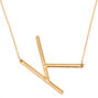 Oversized Initial Pendant Necklace - K,