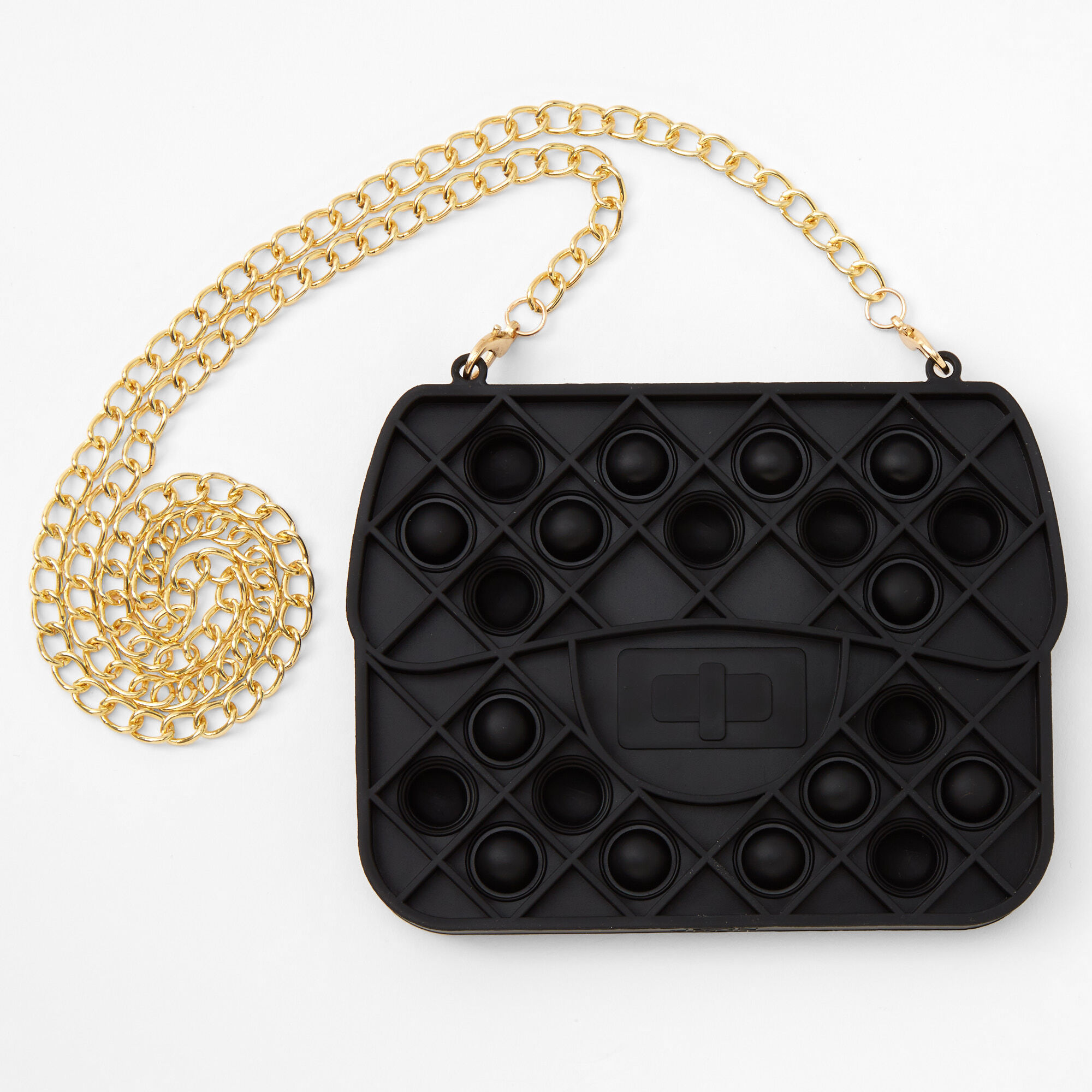 Pop Fashion Crossbody Purse-Shaped Fidget Toy - Black,