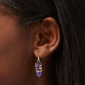 Clous d&#39;oreilles strass mystiques 2,5&nbsp;cm violets,