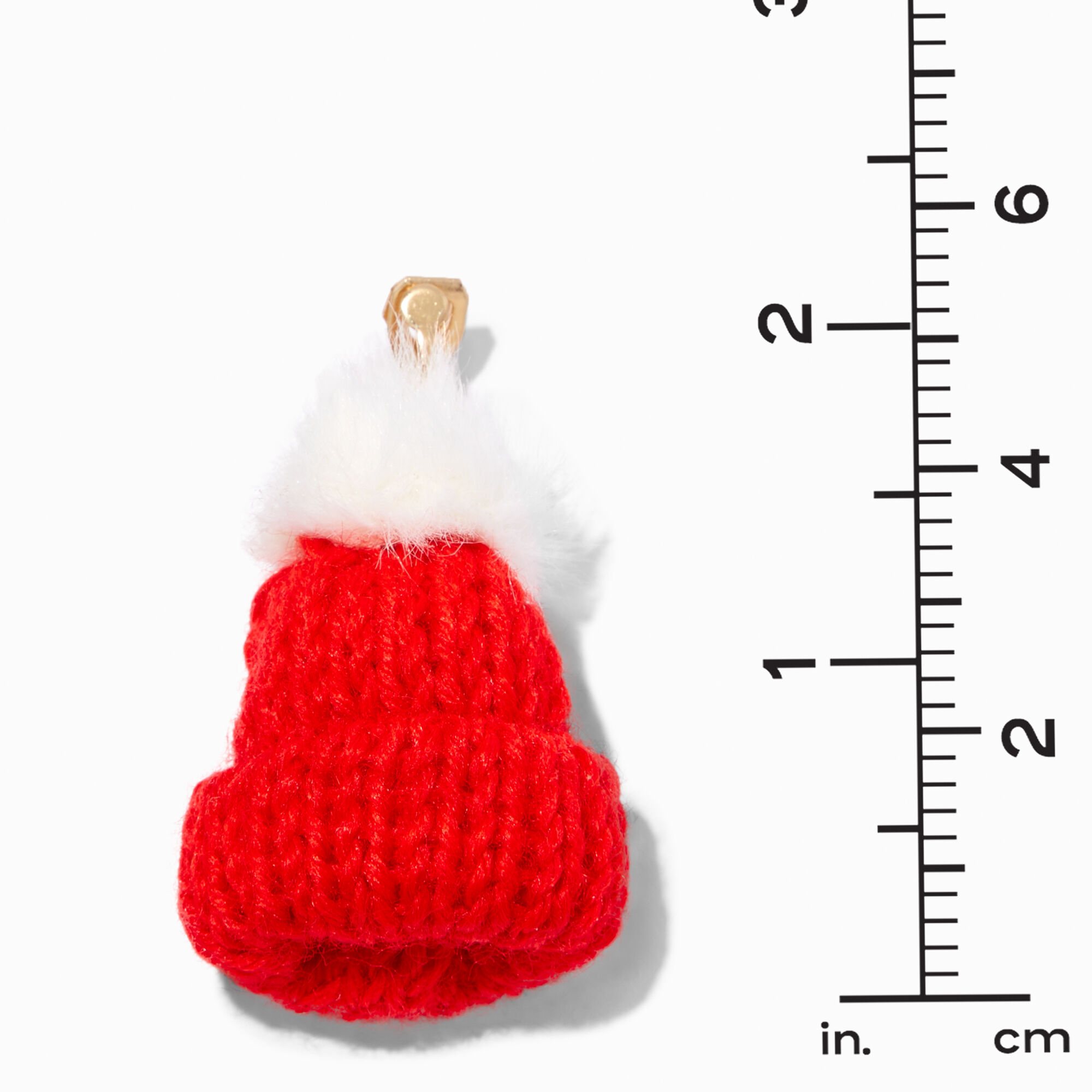 Knit Hat 2" Clip-On Drop Earrings,