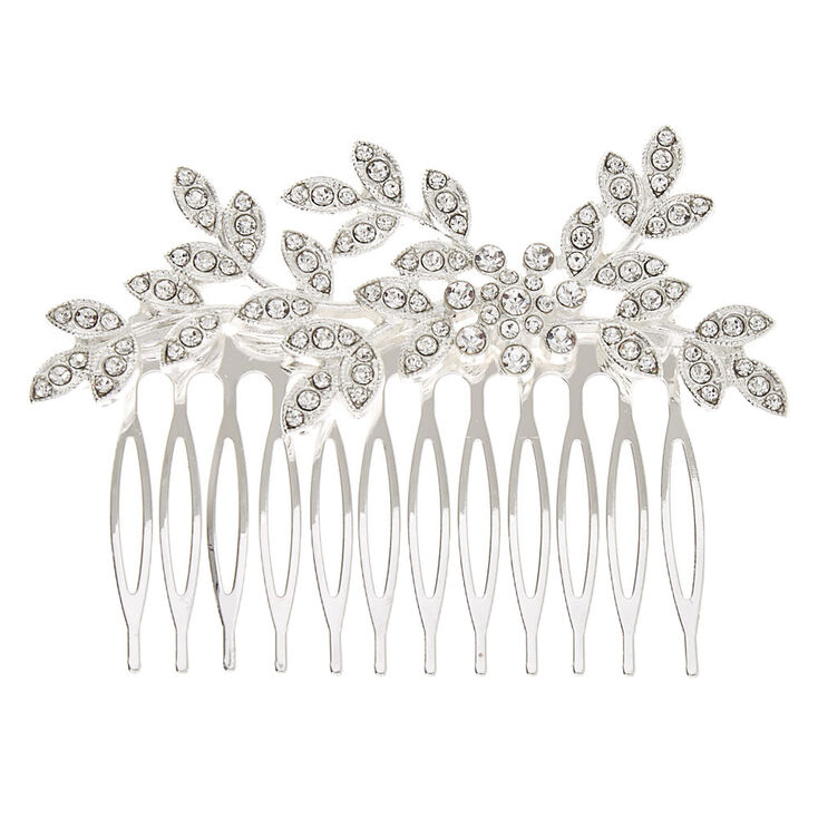 Silver Rhinestone Vine Hair Comb,