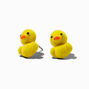 Fuzzy Duck Stud Earrings,