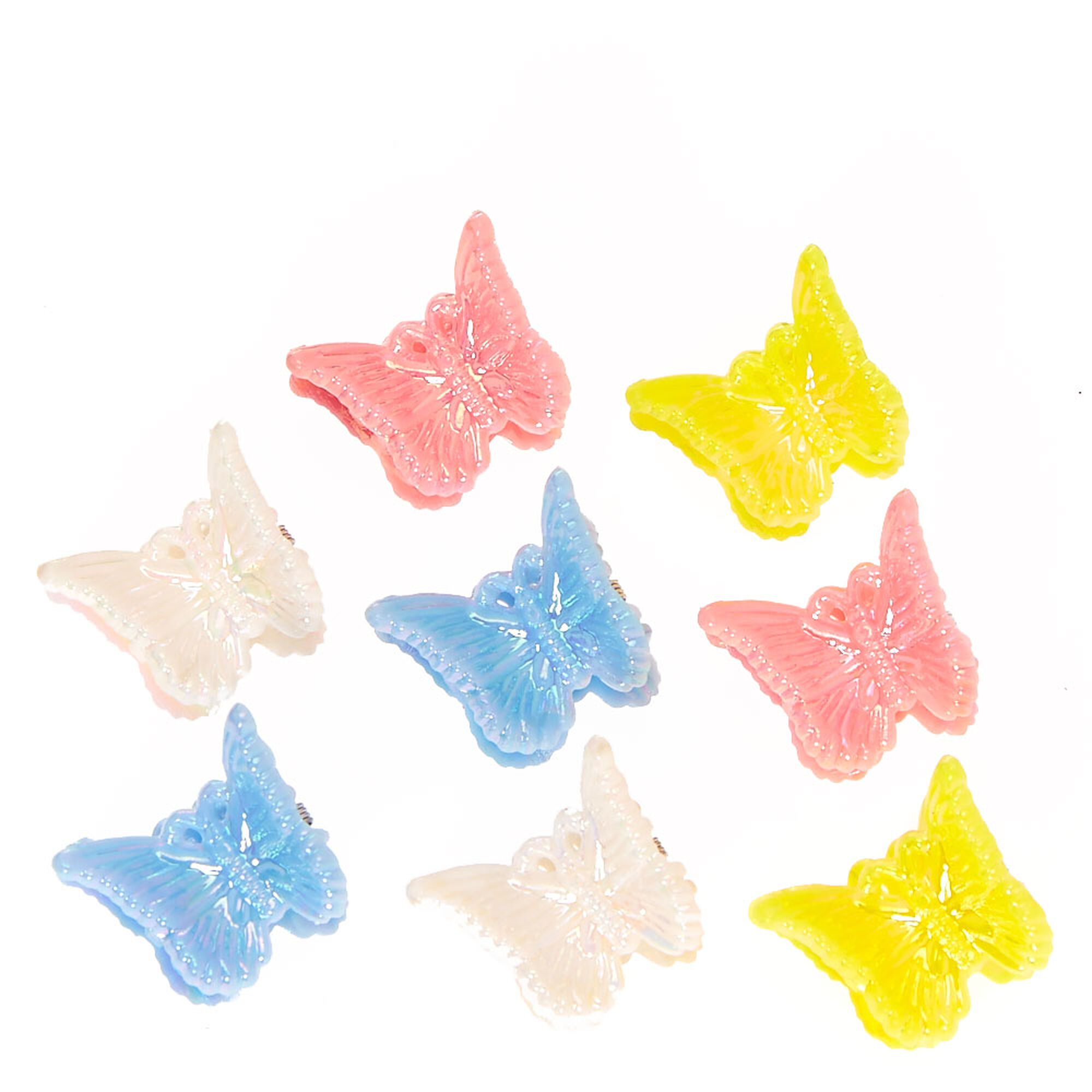 Claire S Club Pastel Mini Butterfly Clips 8 Pack Claire S Us