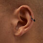 Piercing de cartilage double pointe 1,2&nbsp;mm en titane couleur argent&eacute;e,
