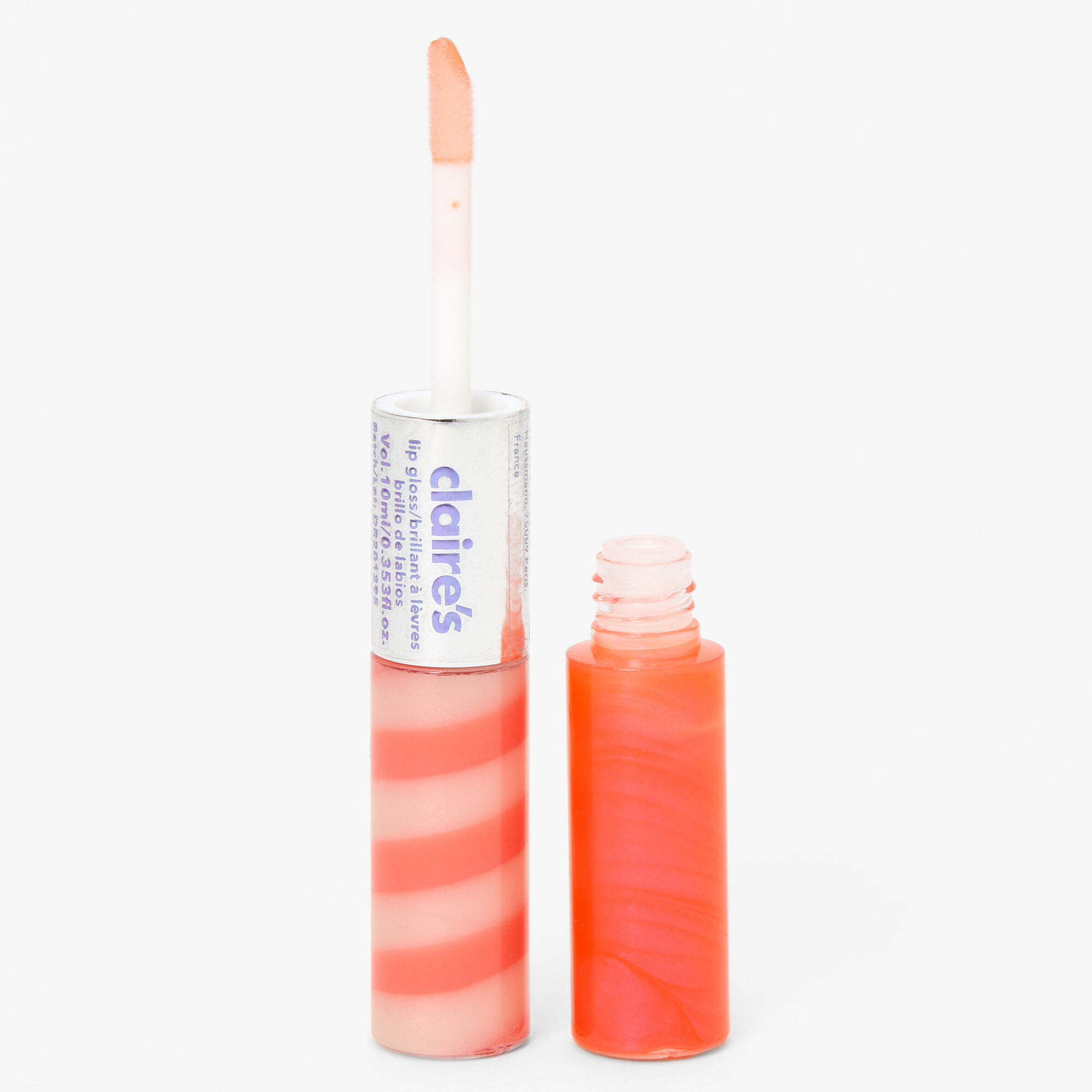Claire's Tube de gloss à double pinceau - Corail