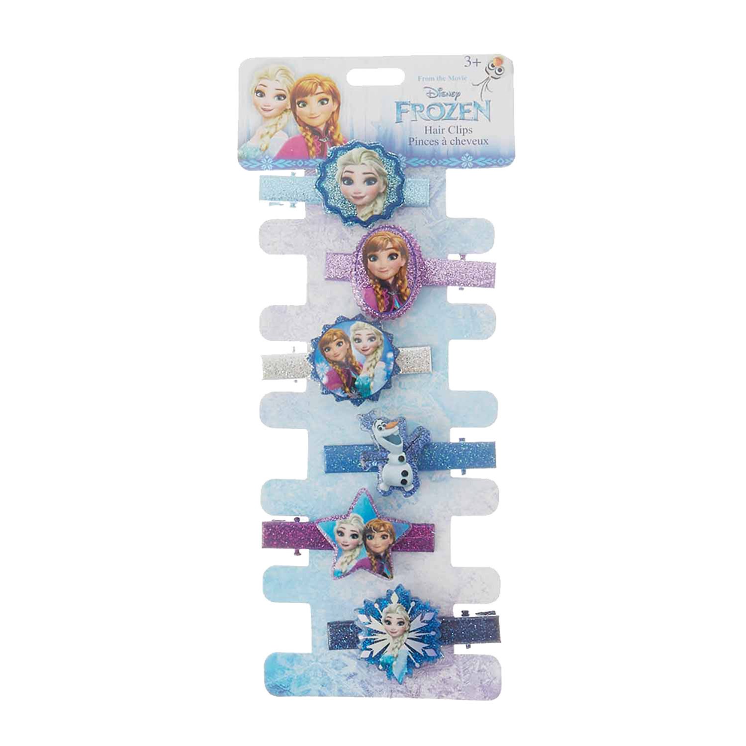 Frozen Glitter Hair Clips - 6 Pack,