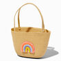 Claire&#39;s Club Rainbow Straw Tote,