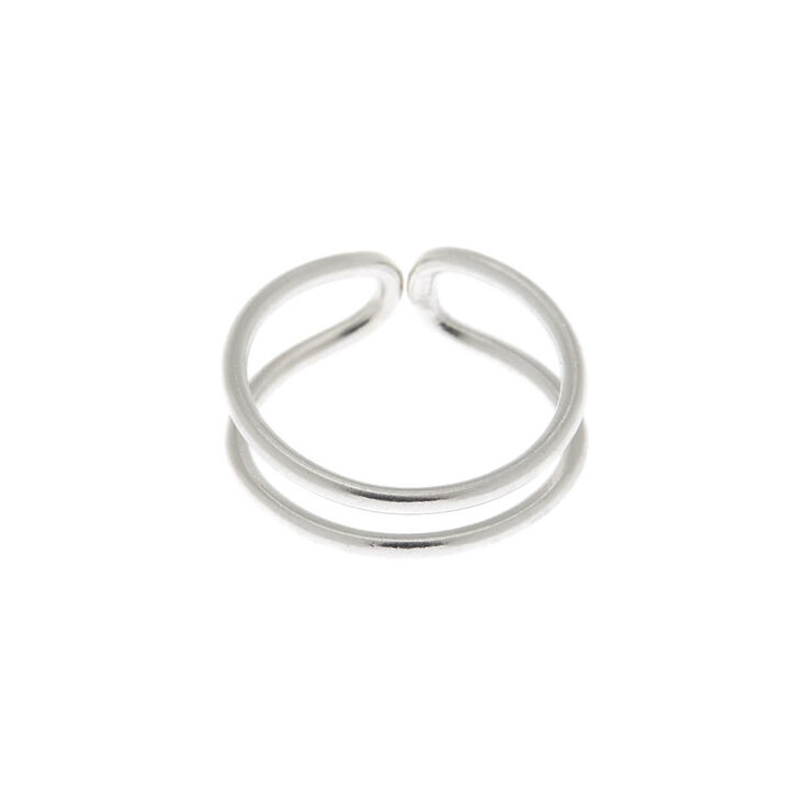 Sterling Silver Double Row Faux Nose Ring,