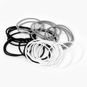Black, Grey, &amp; White Hair Ties - 30 Pack,
