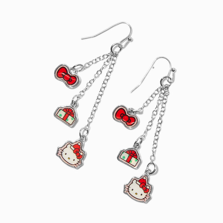 Hello Kitty&reg; Christmas Linear Drop Earrings,