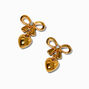 C LUXE by Claire&#39;s 18k Gold Plated Bow Heart Drop Earrings,