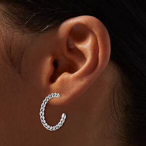 Silver-tone Grunge Earring Stackables Set - 6 Pack,