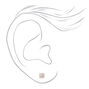 Rose Gold Cubic Zirconia Round Magnetic Stud Earrings - 5MM,