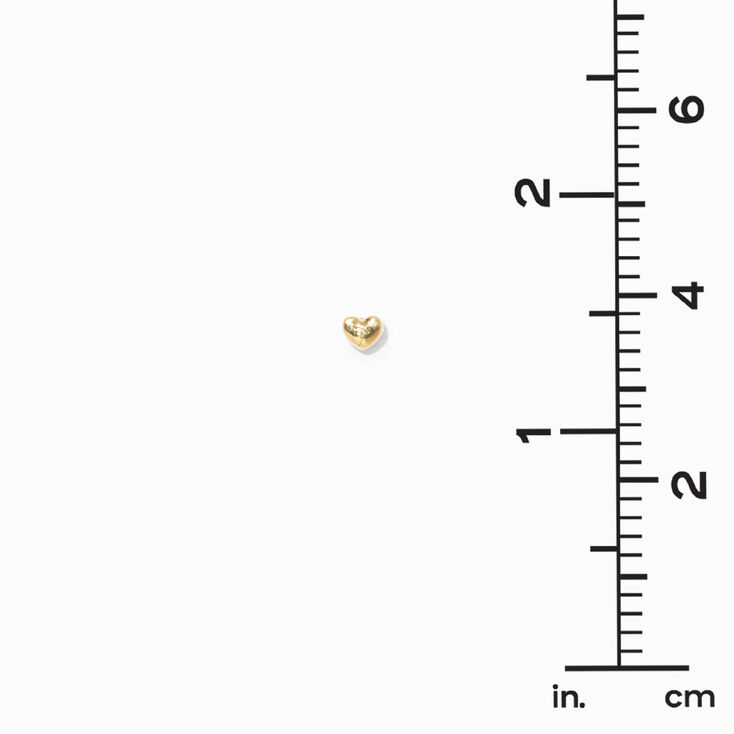 C LUXE by Claire&#39;s 18kt Gold Plated Heart Stud Earrings,