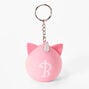 Initial Unicorn Stress Ball Keychain - Pink, B,