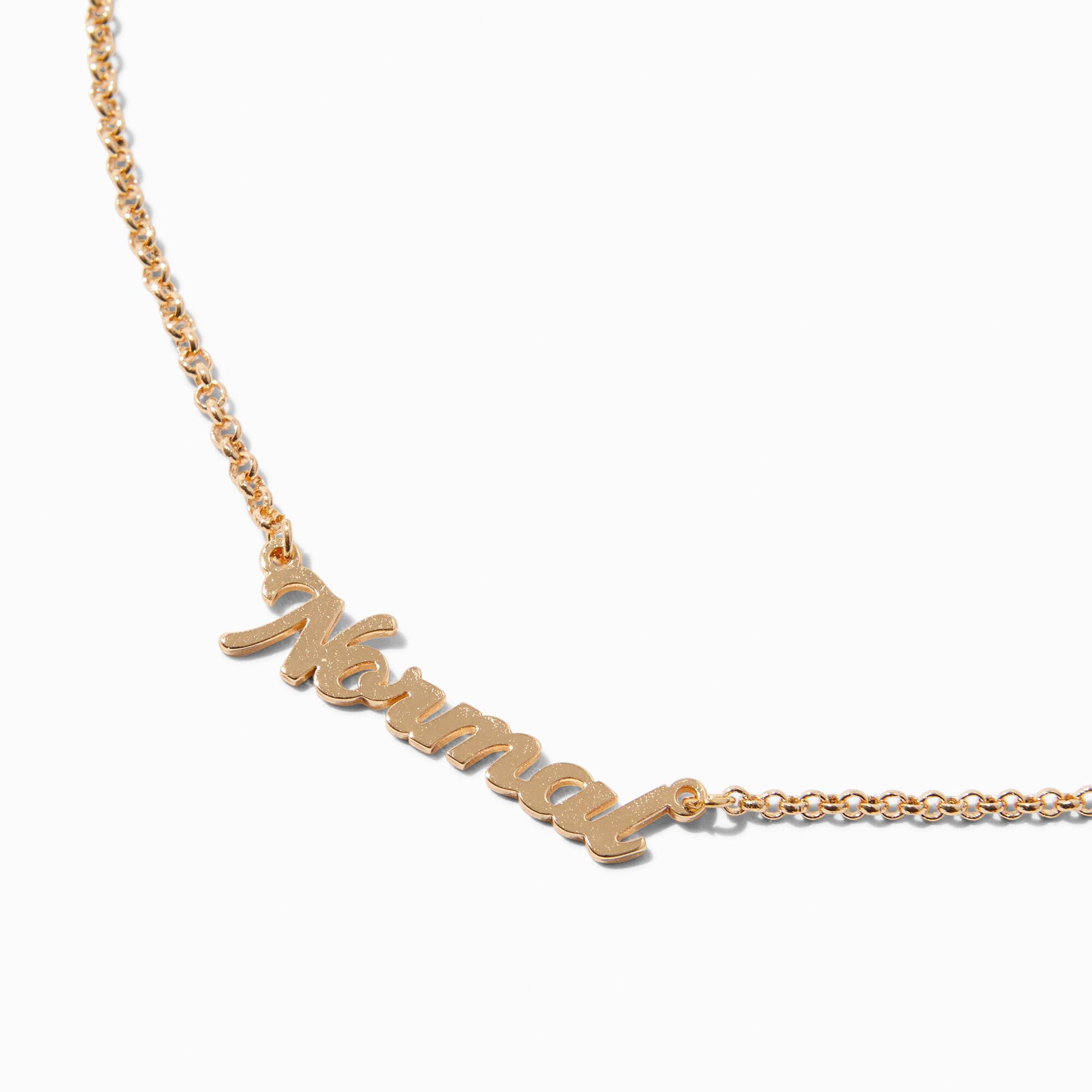 Mean Girls x Claire s Gold tone Normal Pendant Necklace Claire s US