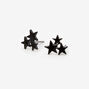 Black Triple Stars Stud Earrings,