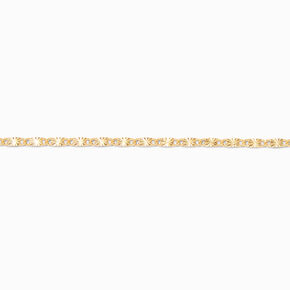C LUXE by Claire&#39;s 18k Yellow Gold Plated Beaded Chain Anklet,