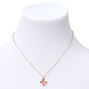 Butterfly Birthstone 16&quot; Gold Pendant Necklace - February,