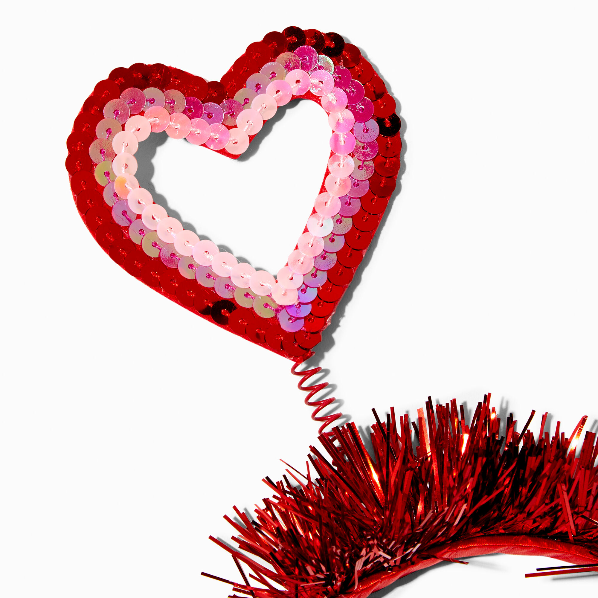 Valentine s Day Sequin Hearts Bopper Headband