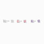 C LUXE by Claire&#39;s Sterling Silver Cubic Zirconia Round Stud Earrings - 3 Pack,